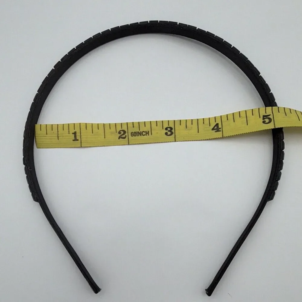 Black Padded Studded Headband, Solid Women's Hair Accessory